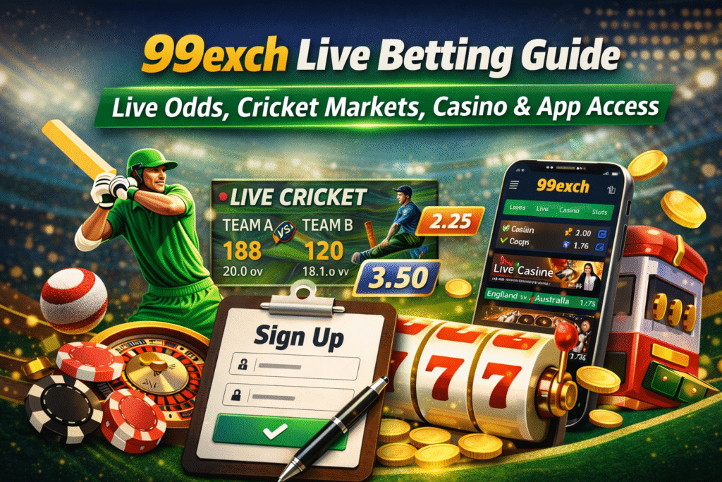 99exch Live Betting Guide Live Odds, Cricket Markets, Casino & App Access