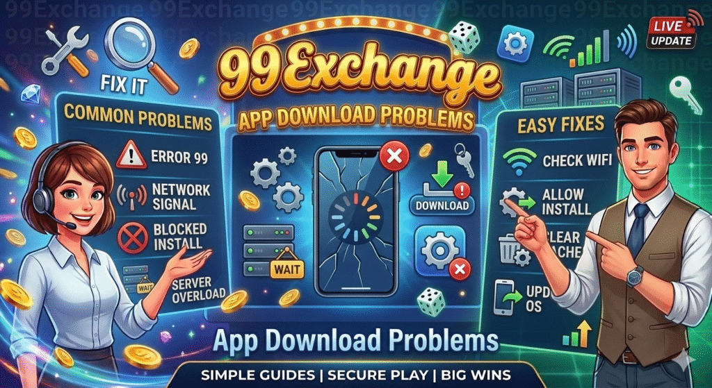99exchange app download problems fixes